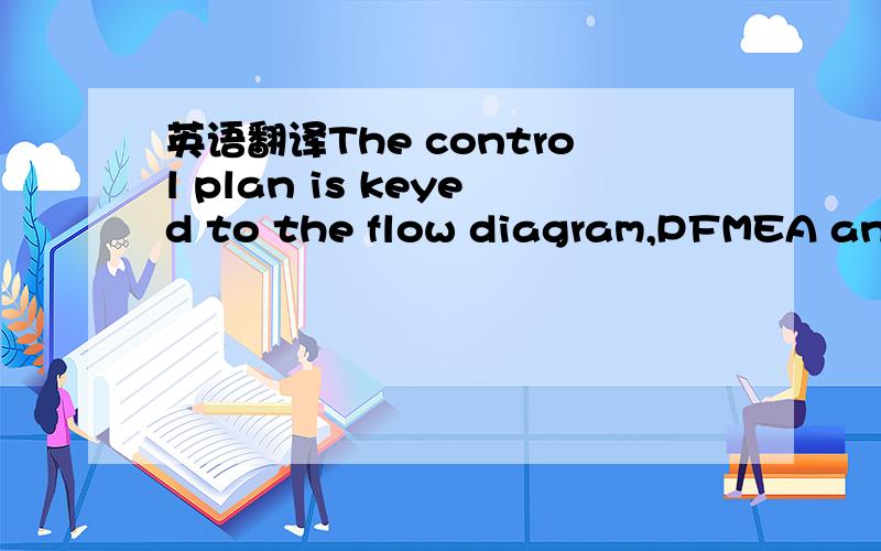 英语翻译The control plan is keyed to the flow diagram,PFMEA and is matched to the \x05sequential numbers in both of those documents.(incoming thru shipping)