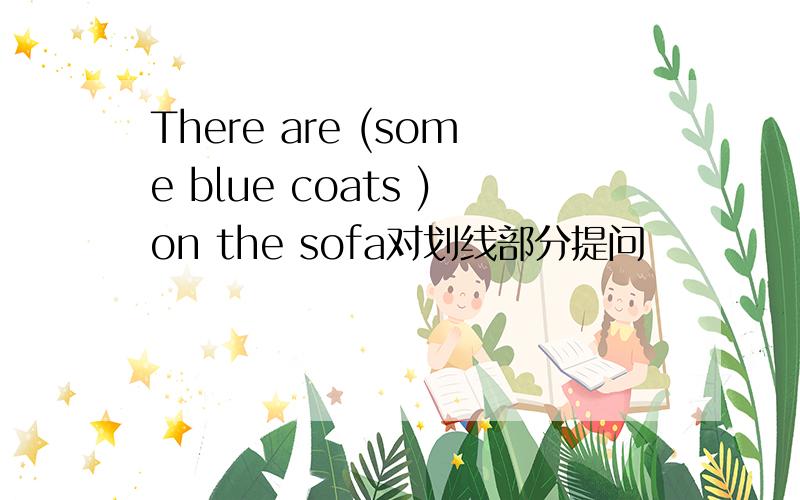 There are (some blue coats )on the sofa对划线部分提问